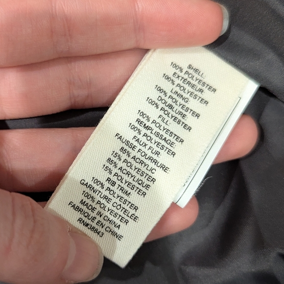 Maralyn & Me Women's Gray Puffer Coat with Faux Fur Trim Size Small - Picture 10 of 17